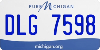 MI license plate DLG7598