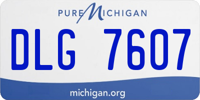 MI license plate DLG7607