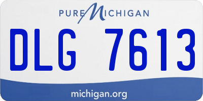 MI license plate DLG7613