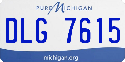 MI license plate DLG7615