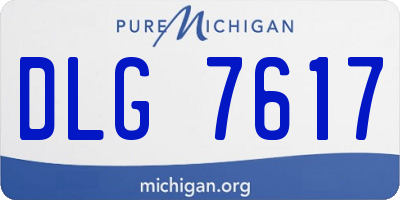 MI license plate DLG7617