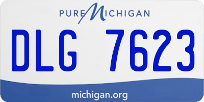 MI license plate DLG7623