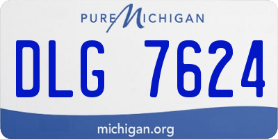 MI license plate DLG7624