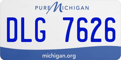 MI license plate DLG7626