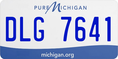 MI license plate DLG7641