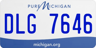 MI license plate DLG7646