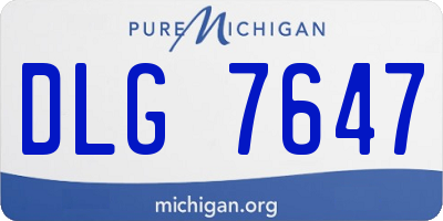 MI license plate DLG7647