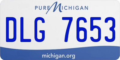 MI license plate DLG7653