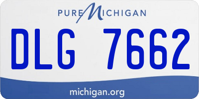 MI license plate DLG7662