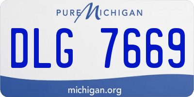 MI license plate DLG7669