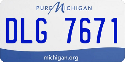 MI license plate DLG7671