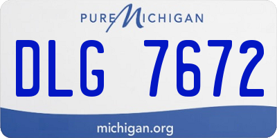 MI license plate DLG7672