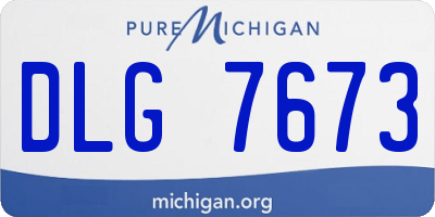 MI license plate DLG7673