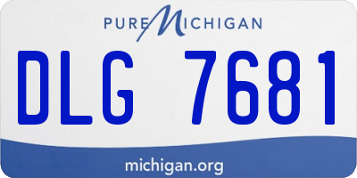 MI license plate DLG7681