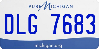 MI license plate DLG7683
