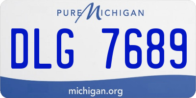 MI license plate DLG7689