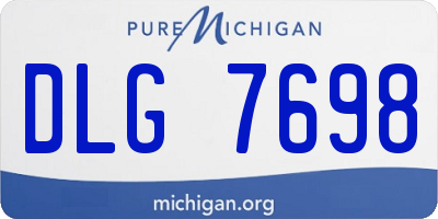 MI license plate DLG7698