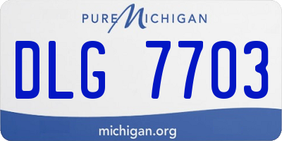 MI license plate DLG7703