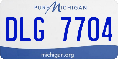 MI license plate DLG7704