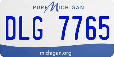 MI license plate DLG7765