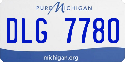 MI license plate DLG7780