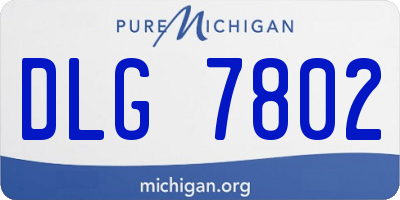 MI license plate DLG7802