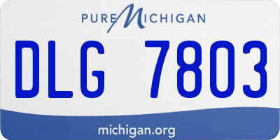 MI license plate DLG7803