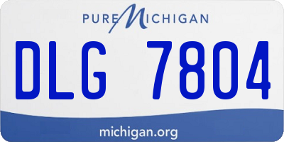 MI license plate DLG7804