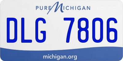 MI license plate DLG7806