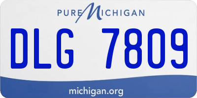 MI license plate DLG7809