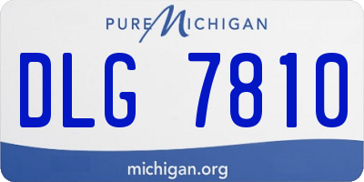 MI license plate DLG7810