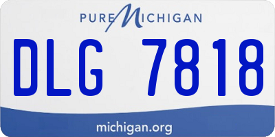 MI license plate DLG7818