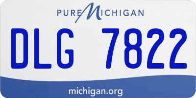MI license plate DLG7822
