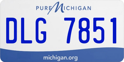 MI license plate DLG7851
