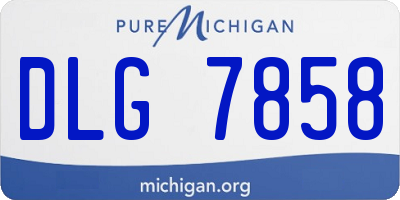 MI license plate DLG7858