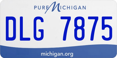 MI license plate DLG7875