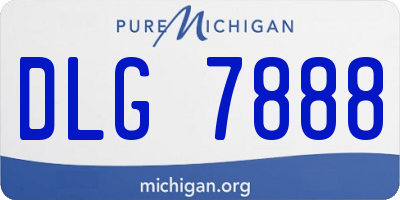 MI license plate DLG7888