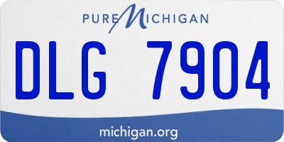 MI license plate DLG7904