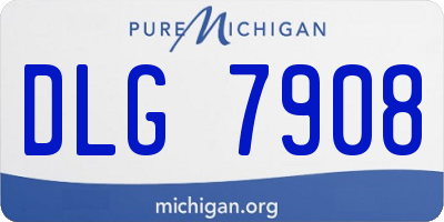 MI license plate DLG7908
