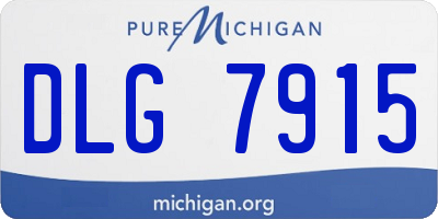 MI license plate DLG7915