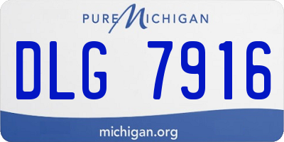 MI license plate DLG7916