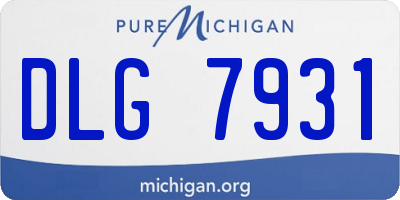 MI license plate DLG7931