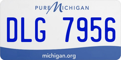 MI license plate DLG7956
