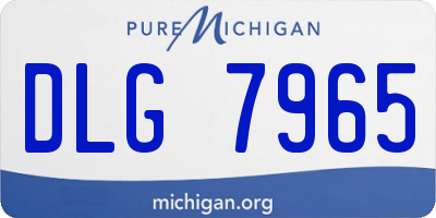 MI license plate DLG7965