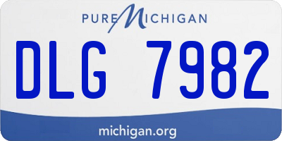MI license plate DLG7982