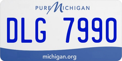 MI license plate DLG7990
