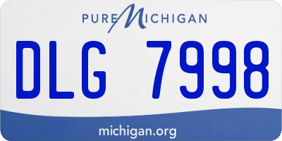 MI license plate DLG7998