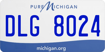 MI license plate DLG8024