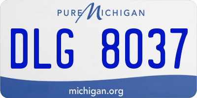 MI license plate DLG8037