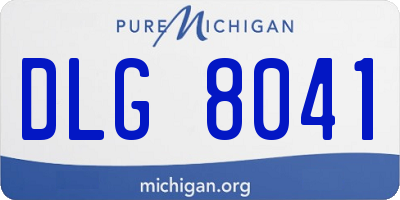 MI license plate DLG8041